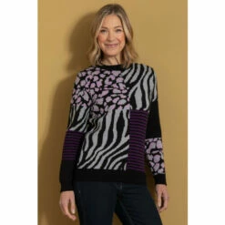 Budget ✔️ Anna Rose Printed Knit Top For Female 🛒 -Anna Rose Shop unnamed file 1051