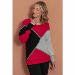 Budget 😉 Anna Rose Colour Block Knit Top For Female ⭐