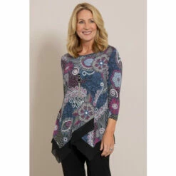 Hot Sale 🌟 Anna Rose Textured Printed Jersey Tunic Top With Necklace For Female 🤩 -Anna Rose Shop unnamed file 111
