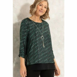 Best deal ⌛ Anna Rose Shimmer Jersey Top With Necklace For Female 🥰