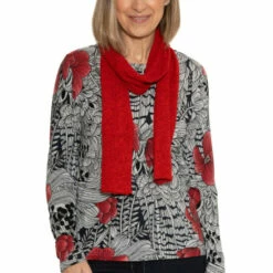 Best reviews of 🎉 Anna Rose Floral Sketch Brushed Knit Top With Scarf For Female 🛒 -Anna Rose Shop unnamed file 1161