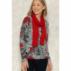 Best reviews of 🎉 Anna Rose Floral Sketch Brushed Knit Top With Scarf For Female 🛒 -Anna Rose Shop unnamed file 1162