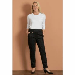 Promo 💯 Anna Rose Printed Check Ponte Trousers For Female ⌛