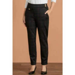 Promo 💯 Anna Rose Printed Check Ponte Trousers For Female ⌛ -Anna Rose Shop unnamed file 1172