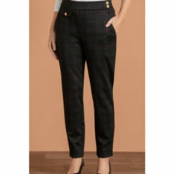 Promo 💯 Anna Rose Printed Check Ponte Trousers For Female ⌛ -Anna Rose Shop unnamed file 1173