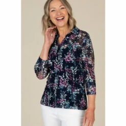 Hot Sale 😉 Anna Rose Printed Lace Blouse For Female 🔔