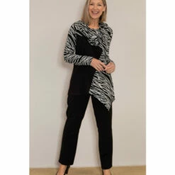 Best reviews of 🌟 Anna Rose Print Knit Top With Scarf For Female 🌟