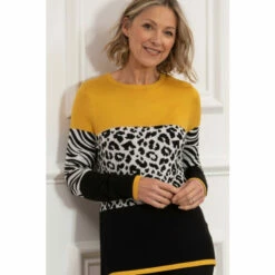 Discount ⌛ Anna Rose Embellished Colour Block Knit Top For Female 🥰