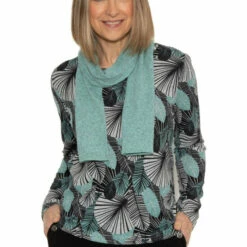 Cheap ⌛ Anna Rose Printed Brushed Knit Top With Scarf For Female 👏 -Anna Rose Shop unnamed file 1354