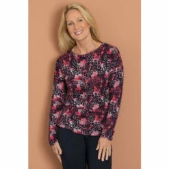 Best Pirce 🤩 Anna Rose Animal Print Knit Top With Necklace For Female 😉