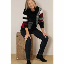 Buy ⌛ Anna Rose Colour Block Knitted Top For Female 🛒