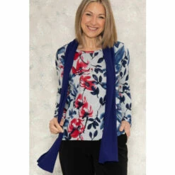 Buy 👏 Anna Rose Floral Print Brushed Knit Top With Scarf For Female 🧨