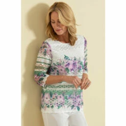 Cheapest ⌛ Anna Rose Floral Printed Lace Top For Female 🎉 -Anna Rose Shop unnamed file 149