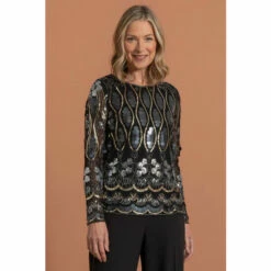 Flash Sale 🧨 Anna Rose Embellished Mesh Top For Female 🔥