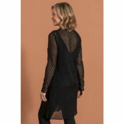 Best Sale 🎉 Anna Rose Embellished Textured Semi Sheer Long 👕 Shirt For Female ✨ -Anna Rose Shop unnamed file 181