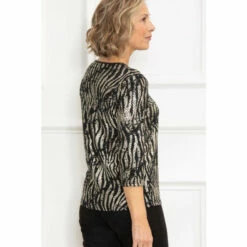Buy 🛒 Anna Rose Foil Print Shimmer Jersey Top For Female 🎁 -Anna Rose Shop unnamed file 346