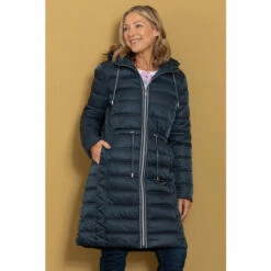 Promo 😉 Anna Rose Hooded Quilted 🧥 Coat For Female 👏