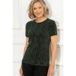 Top 10 π₯ Anna Rose Textured Jersey Short Sleeve Top For Female β€οΈ