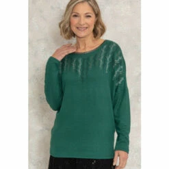 Promo 😉 Anna Rose Drop Shoulder Sparkle Top For Female 😀