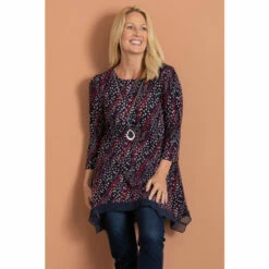Hot Sale 🧨 Anna Rose Brushed Knit Tunic With Necklace For Female 👍 -Anna Rose Shop unnamed file 622