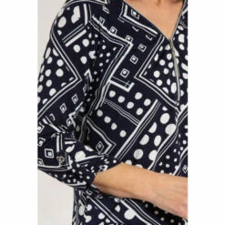 Brand new 🛒 Anna Rose Printed Zip Jersey Top For Female 🔔 -Anna Rose Shop unnamed file 663