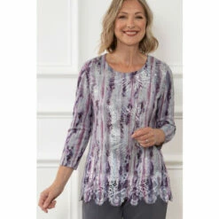 Wholesale 🌟 Anna Rose Printed Lace Trim Knit Top For Female 🛒 -Anna Rose Shop unnamed file 698