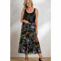 Discount ⌛ Anna Rose Floral Print Bias Cut Midi 👗 Skirt For Female ❤️