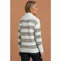 Promo 😉 Anna Rose Stripe Knit Cowl Neck Top For Female 😍 -Anna Rose Shop unnamed file 740