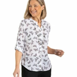 Coupon ❤️ Anna Rose Butterfly Print Blouse For Female 🧨 -Anna Rose Shop unnamed file 753