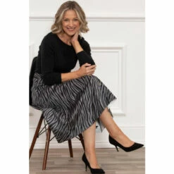 Best Sale 🌟 Anna Rose Animal Print Suedette Midi 👗 Skirt For Female ⭐