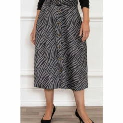 Best Sale 🌟 Anna Rose Animal Print Suedette Midi 👗 Skirt For Female ⭐ -Anna Rose Shop unnamed file 792