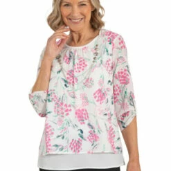 Hot Sale 👍 Anna Rose Floral Layer Top With Necklace For Female 🎉 -Anna Rose Shop unnamed file 805