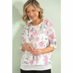 Hot Sale 👍 Anna Rose Floral Layer Top With Necklace For Female 🎉 -Anna Rose Shop unnamed file 806