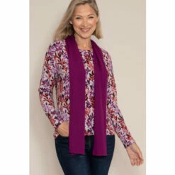 Outlet ⌛ Anna Rose Printed Brushed Knit Top With Scarf For Female 😍 -Anna Rose Shop unnamed file 821