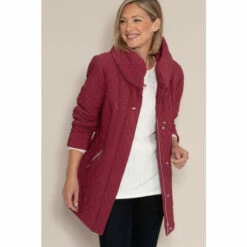 Discount ✔️ Anna Rose Quilted High Neck 🧥 Coat For Female 👏