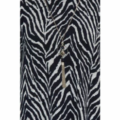 Budget 🎁 Anna Rose Animal Print Brushed Knit Tunic With Necklace For Female 💯 -Anna Rose Shop unnamed file 901