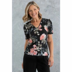 Budget ⌛ Anna Rose Printed V Neck Jersey Top For Female 💯 -Anna Rose Shop unnamed file 915