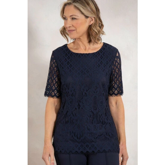 Best Pirce π₯° Anna Rose Short Sleeve Lace Top For Female π₯° 2 Best Pirce π₯° Anna Rose Short Sleeve Lace Top For Female π₯° - Image 2