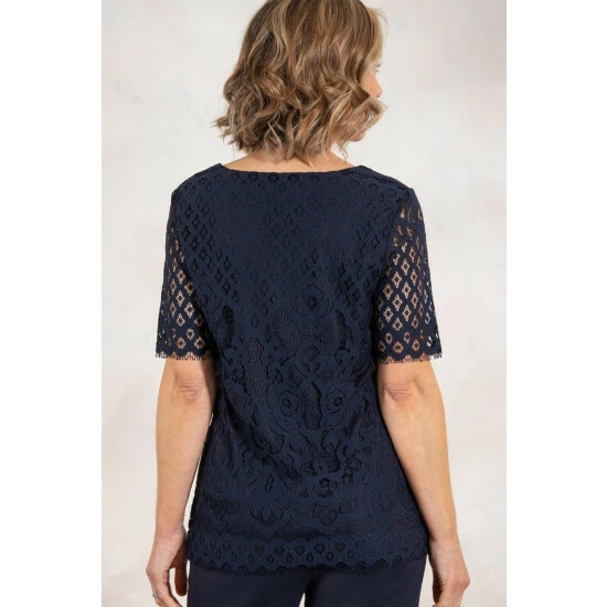Best Pirce π₯° Anna Rose Short Sleeve Lace Top For Female π₯° 3 Best Pirce π₯° Anna Rose Short Sleeve Lace Top For Female π₯° - Image 3