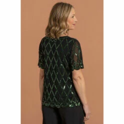 Cheapest ⌛ Anna Rose Embellished Short Sleeve Mesh Top For Female 😀 -Anna Rose Shop unnamed file 997